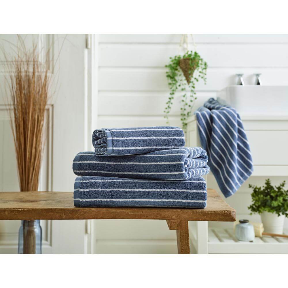 Deyongs Malmo Blue and White Stripe Towel
